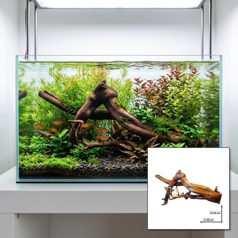 Sold Tuskwood aquarium root P212620, hero collage, approx. 36 cm