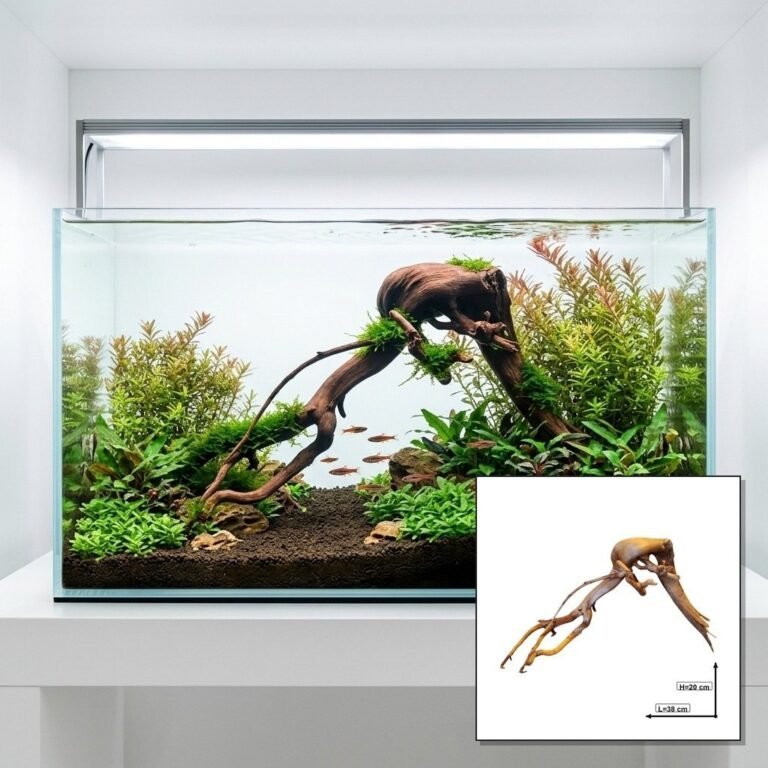 Sold Tuskwood aquarium root P222620, hero collage, approx. 38 cm