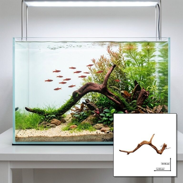 Sold Tuskwood aquarium root P282620, hero collage, approx. 33 cm
