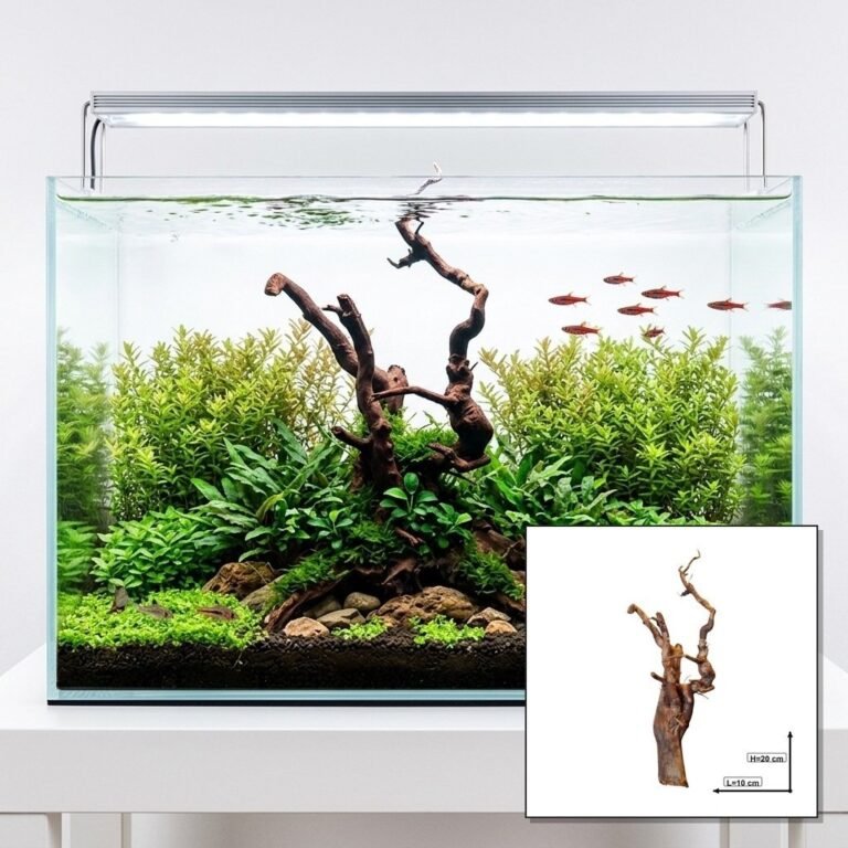 Sold Tuskwood aquarium root P062621, hero collage, approx. 20 cm