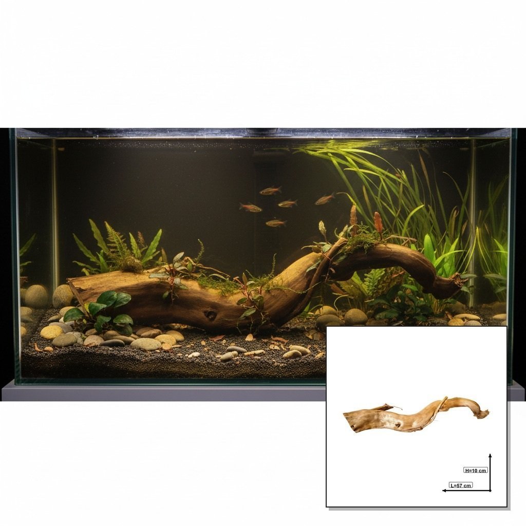 Tuskwood akvarierot WYSIWYG äkta bogwood 57 cm P122619 i aquascape-collage