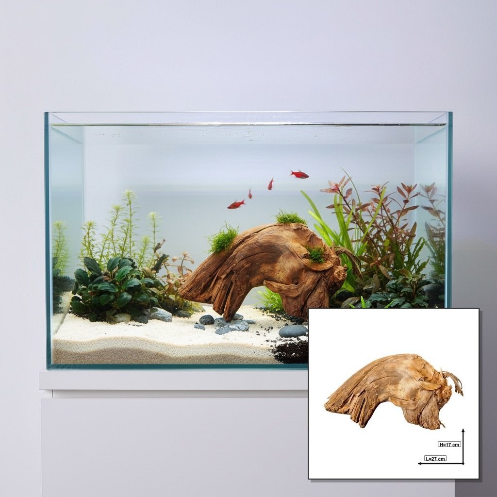 Tuskwood akvarierot WYSIWYG äkta bogwood 27 cm P152619 i aquascape-collage