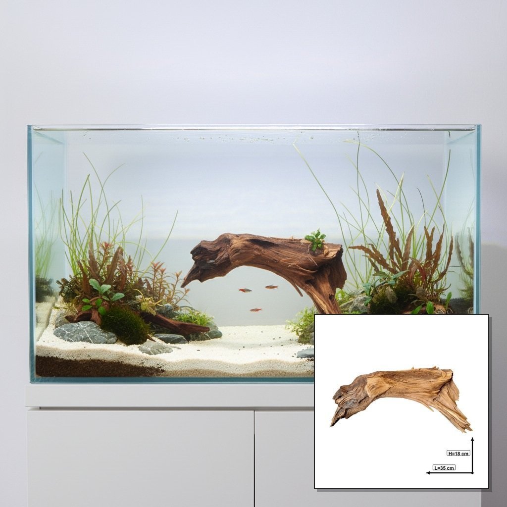 Tuskwood akvarierot WYSIWYG äkta bogwood 35 cm P162619 i aquascape-collage
