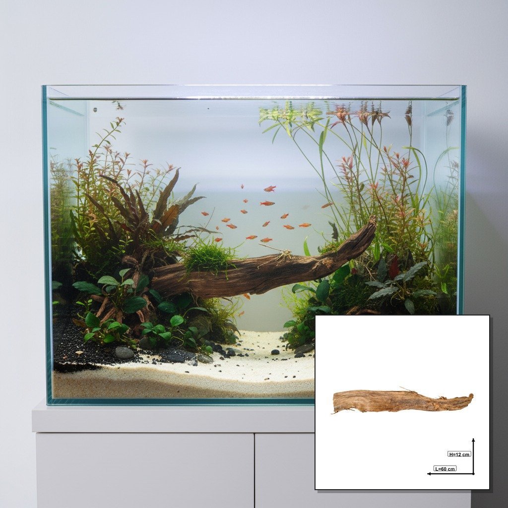 Tuskwood akvarierot WYSIWYG äkta bogwood 60 cm P202619 i aquascape-collage