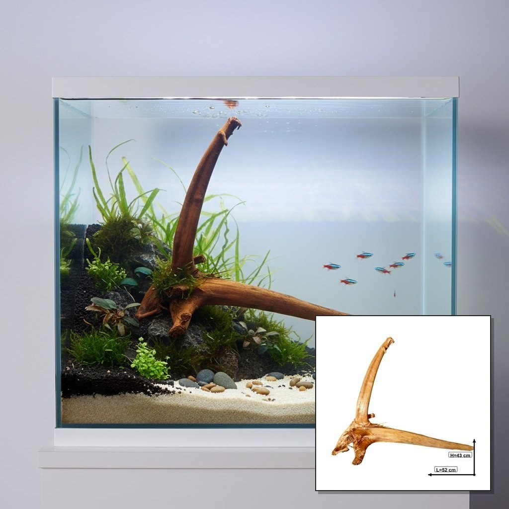 Tuskwood akvarierot WYSIWYG äkta bogwood 52 cm P242619 i aquascape-collage