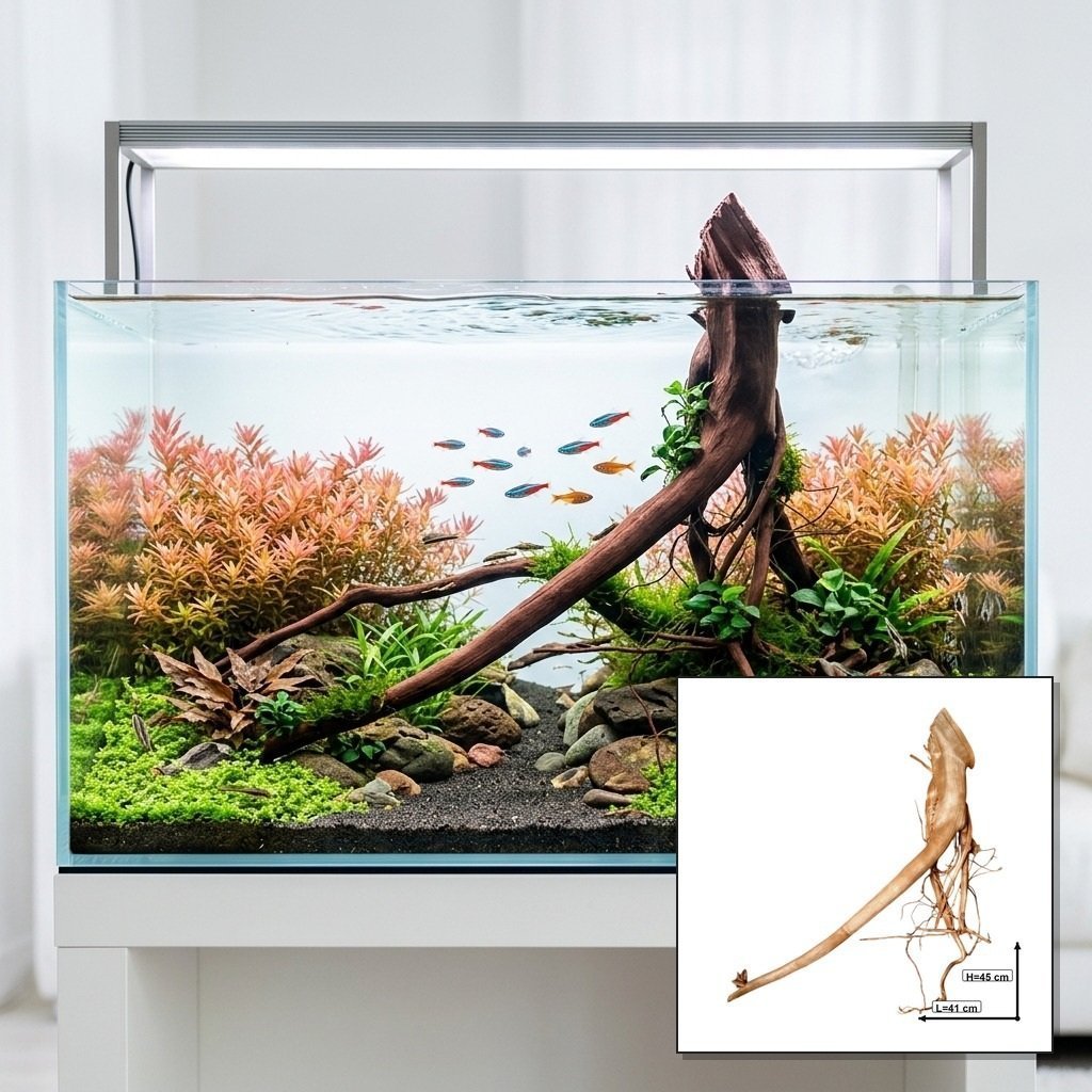 Tuskwood Akvarierot WYSIWYG Äkta Bogwood Unik 45 cm P112620