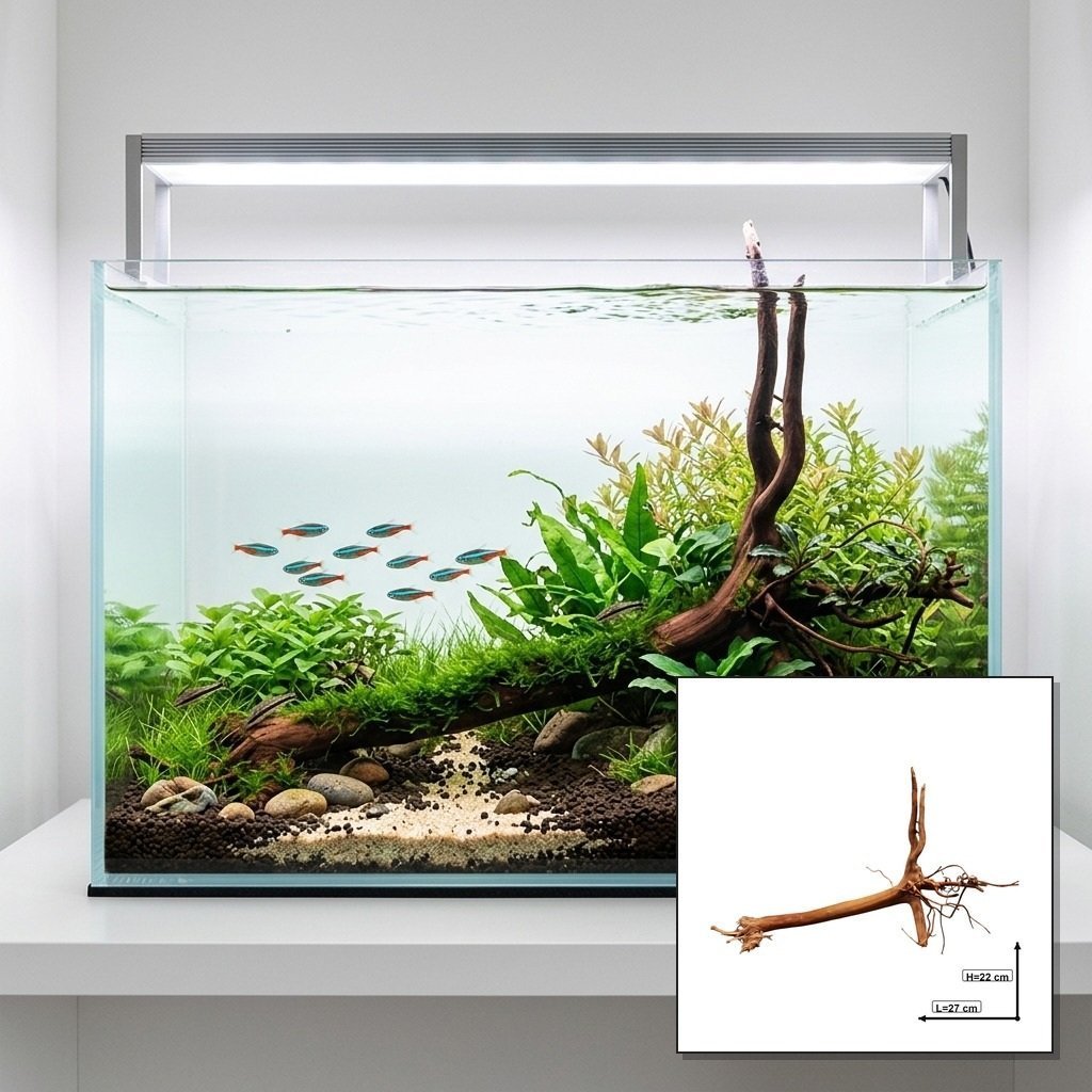 Tuskwood Akvaario Juuri WYSIWYG Aito Bogwood Unique 27 cm P312620
