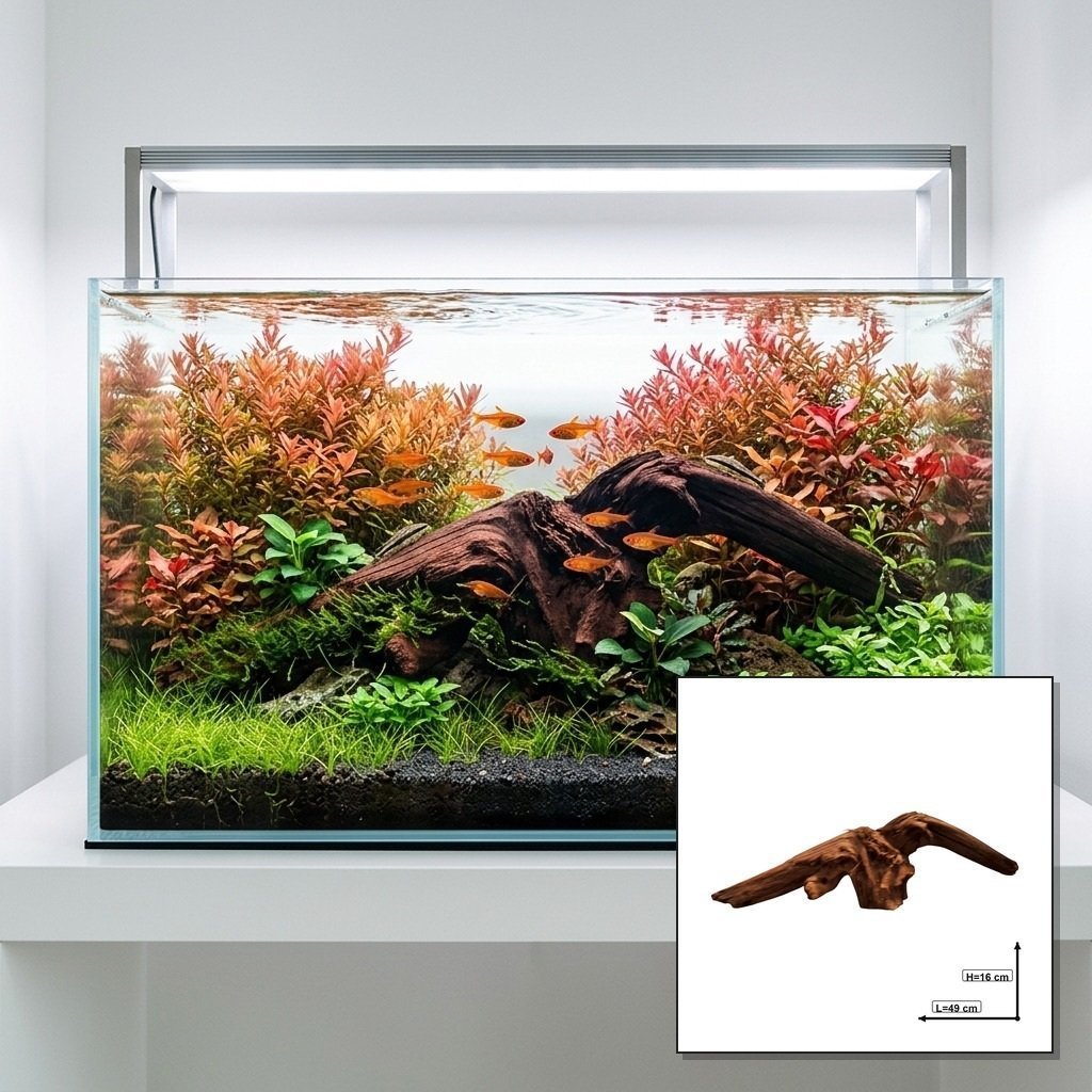 Tuskwood Akvarierot WYSIWYG Äkta Bogwood Unik 49 cm P402620