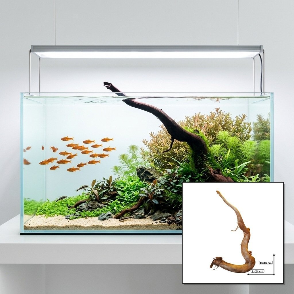 Tuskwood Akvarierot WYSIWYG Äkta Bogwood Unik 46 cm P112621