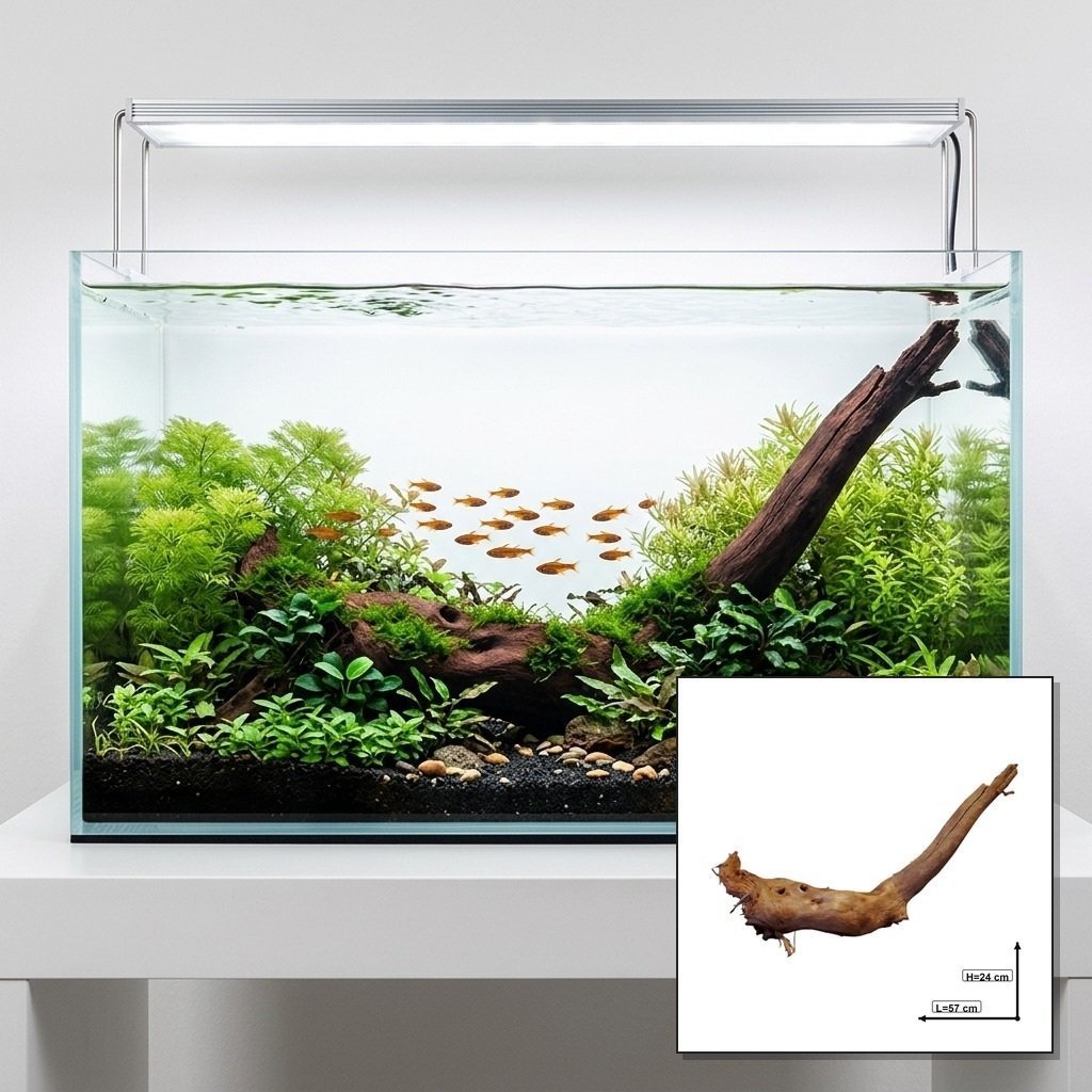 Tuskwood Akvarierot WYSIWYG Äkta Bogwood Unik 57 cm P182621