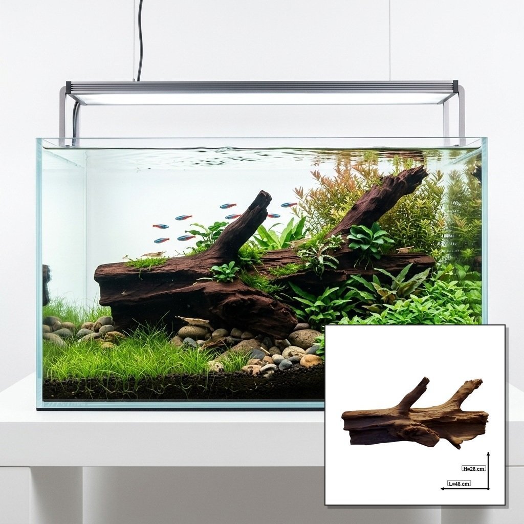 Tuskwood Akvarierot WYSIWYG Äkta Bogwood Unik 48 cm P202621