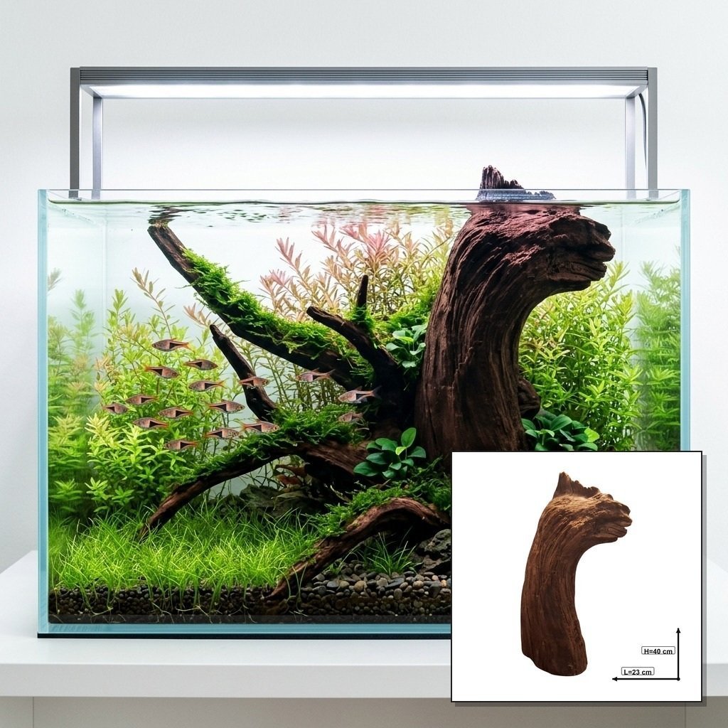 Tuskwood Akvarierot WYSIWYG Äkta Bogwood Unik 40 cm P302621