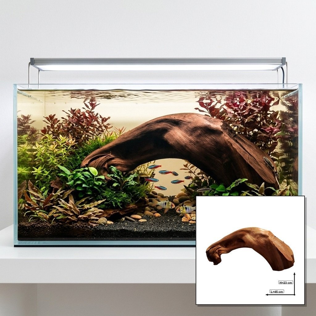 Tuskwood Akvarierot WYSIWYG Äkta Bogwood Unik 45 cm P012622