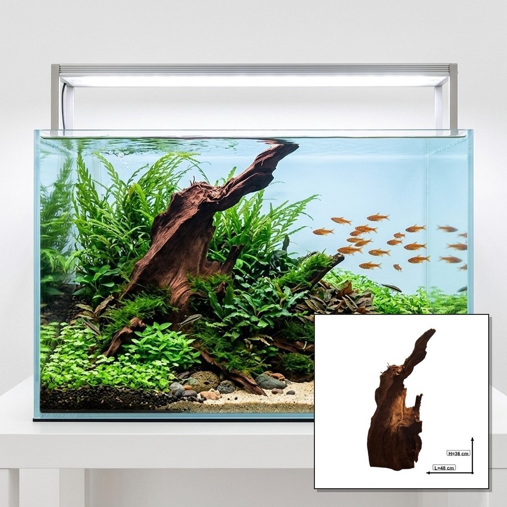 Tuskwood Akvarierot WYSIWYG Äkta Bogwood Unik 48 cm P052622