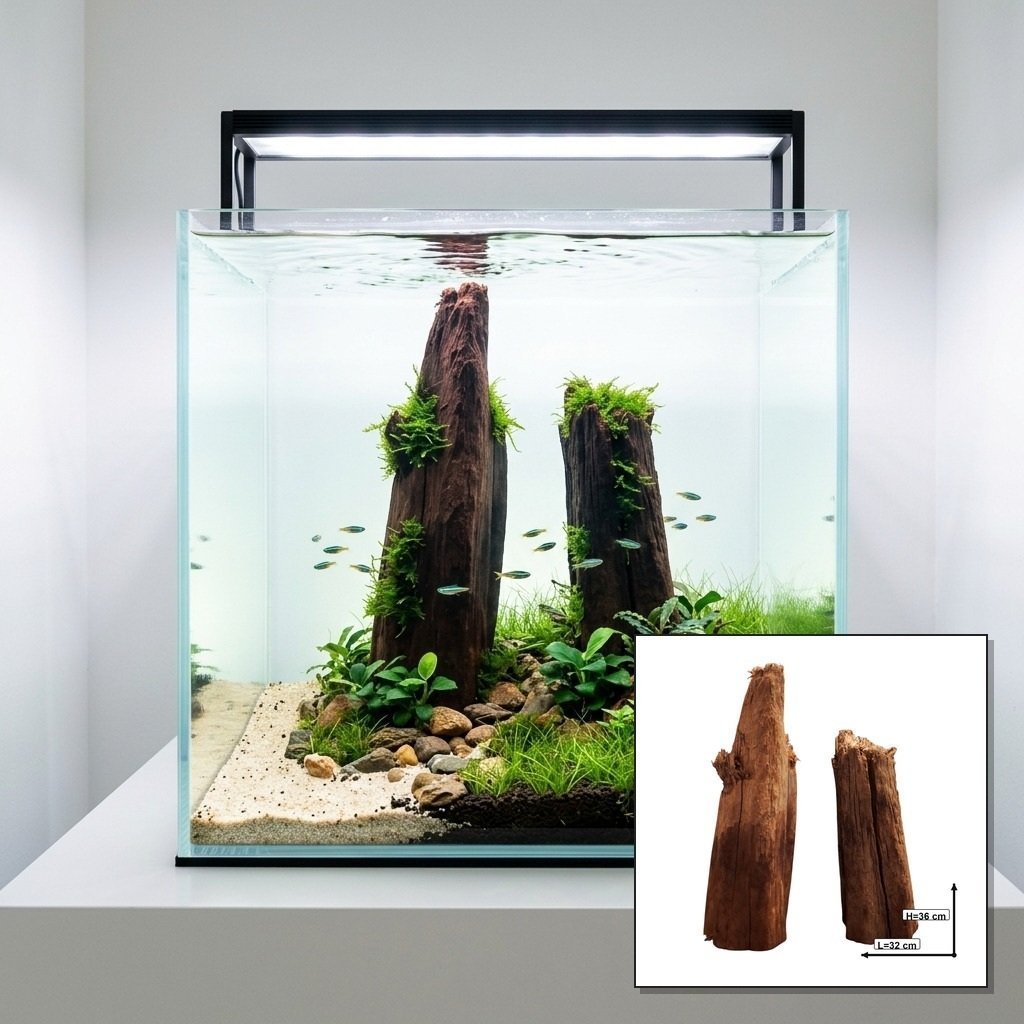 Tuskwood Akvaario Juurakko 2 kpl WYSIWYG Aitoa Bogwoodia Ainutlaatuinen 36 cm S2032622
