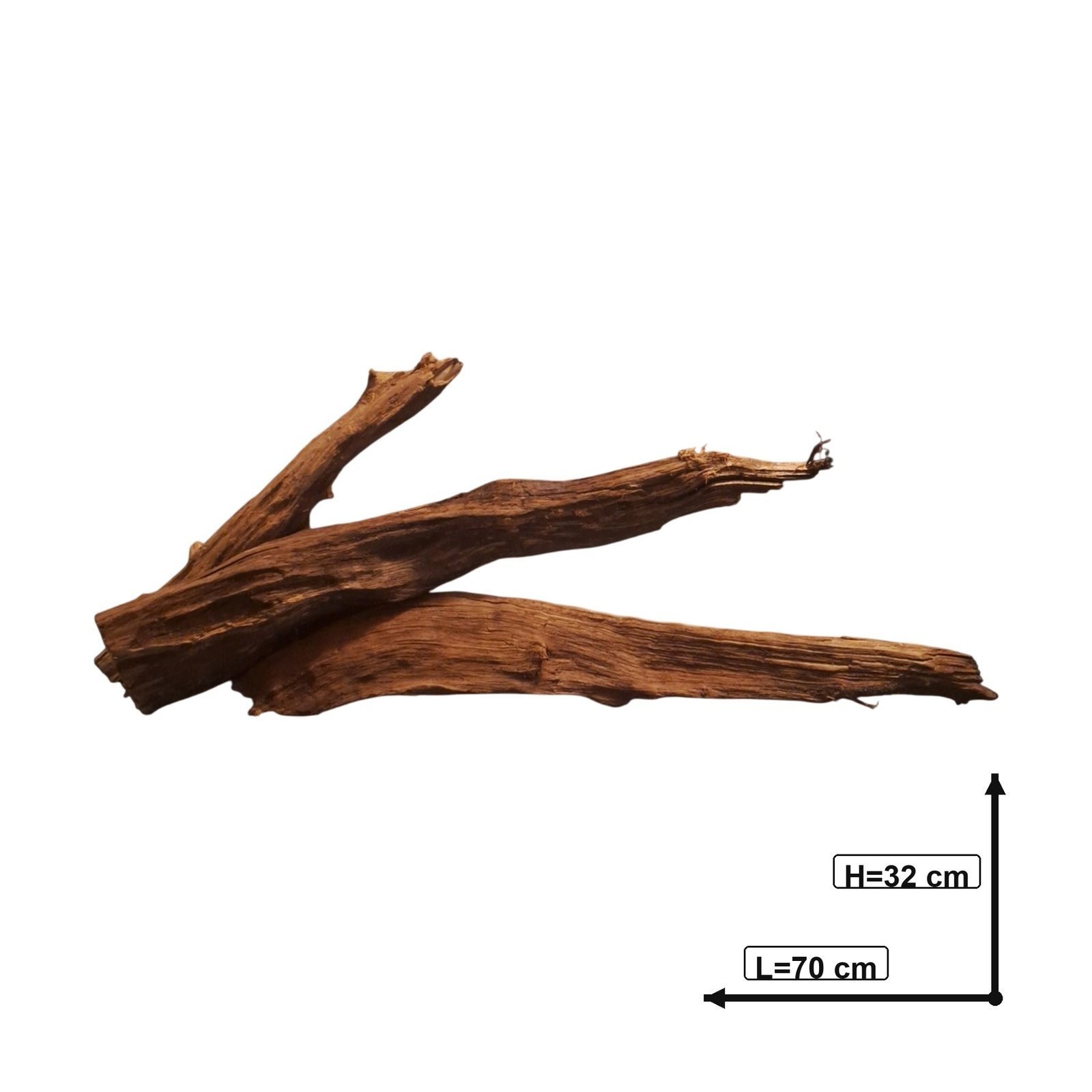 Tuskwood Aquariumwortel Set van 3 stuks WYSIWYG Echt veenhout Uniek 70 cm S3102623