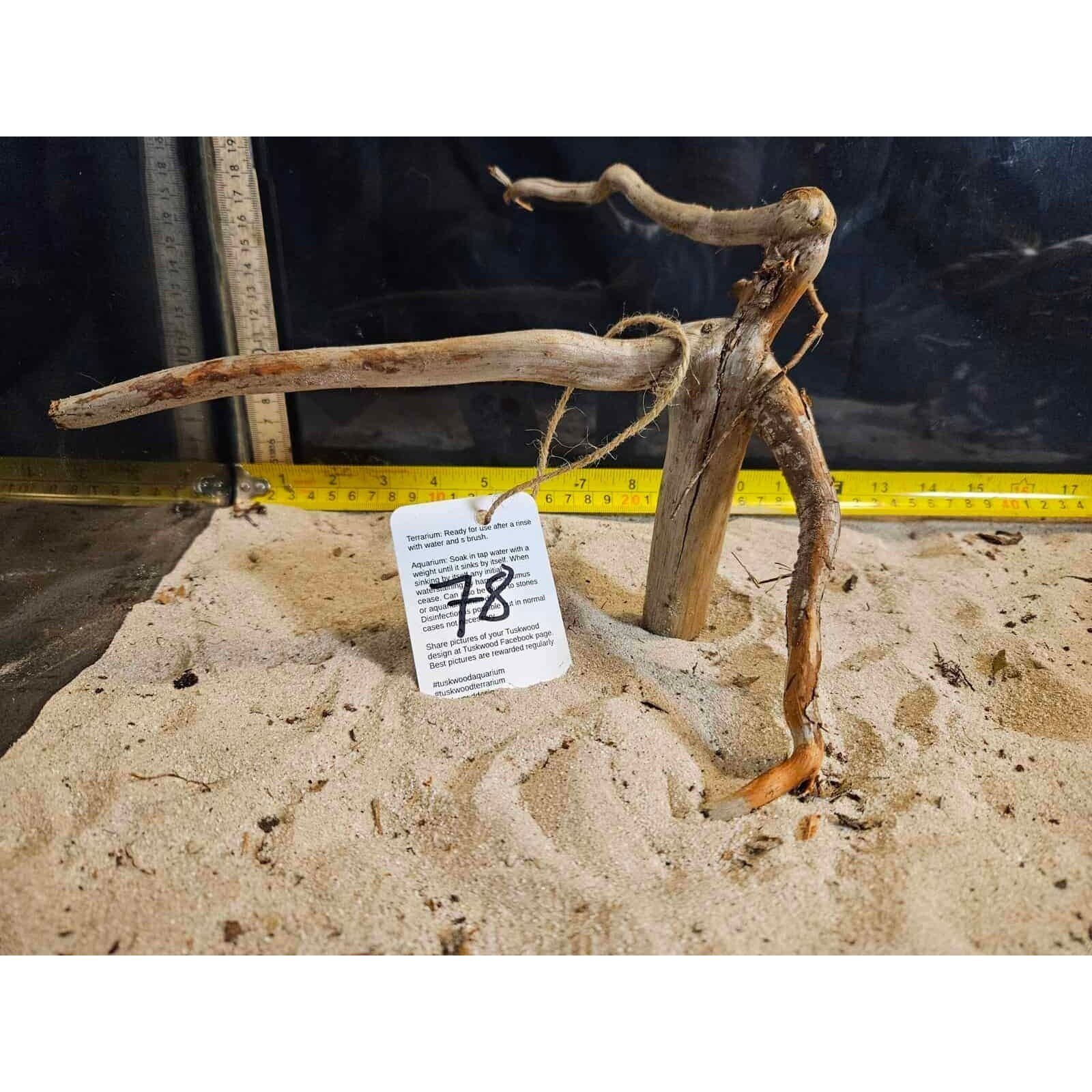 Tuskwood Aquarienholz WYSIWYG Echtes Bogwood Einzigartig 24 cm Nr. 78