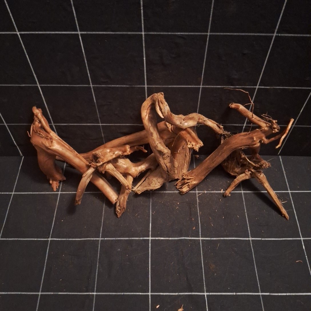 Tuskwood Akvarierot Set om 6 delar WYSIWYG Äkta Bogwood Unik 54 cm S6072623