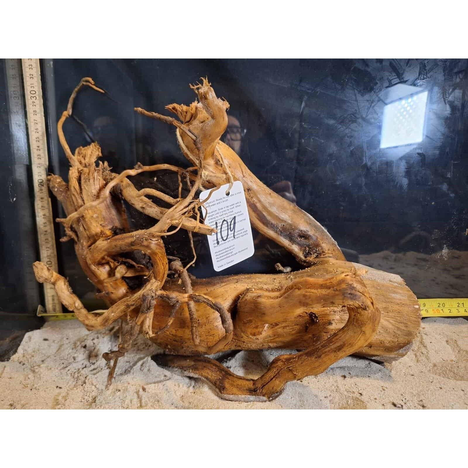 Tuskwood Aquariumwortel WYSIWYG Echt Bogwood Uniek 40 cm nr. 109A
