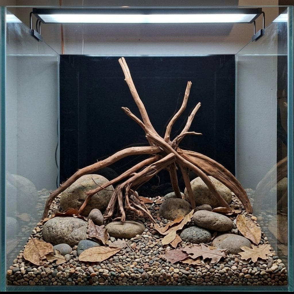 S5132623 AI-gegenereerde aquariumhardscape