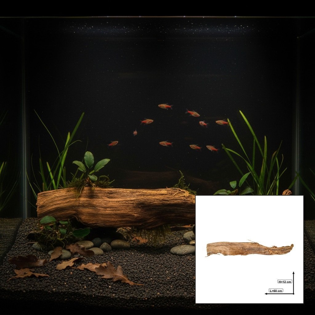 Tuskwood akvarierot WYSIWYG äkta bogwood 60 cm P202619 i aquascape-collage