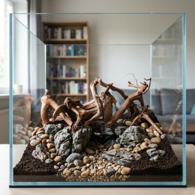 S6072623 AI-generated aquarium hardscape