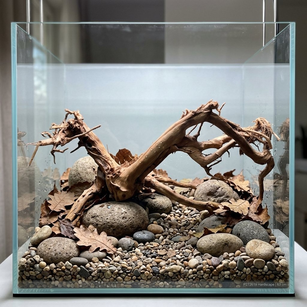 P272619 tekoälyn luoma akvaarion hardscape